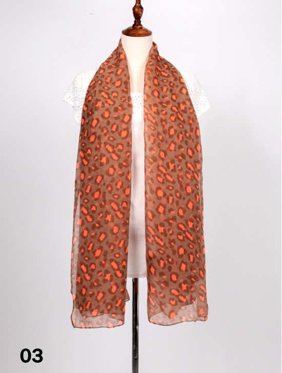 SCARF, LINEN, LEO, LARGE